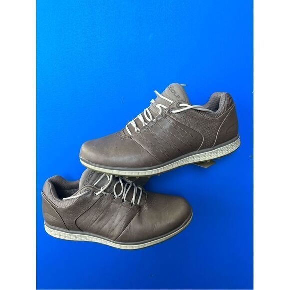 SKECHERS GoGolf Elite 2 MEN'S Solid gray LEATHER Lace-Up GOLF SHOES Spikes  size - Picture 3 of 6